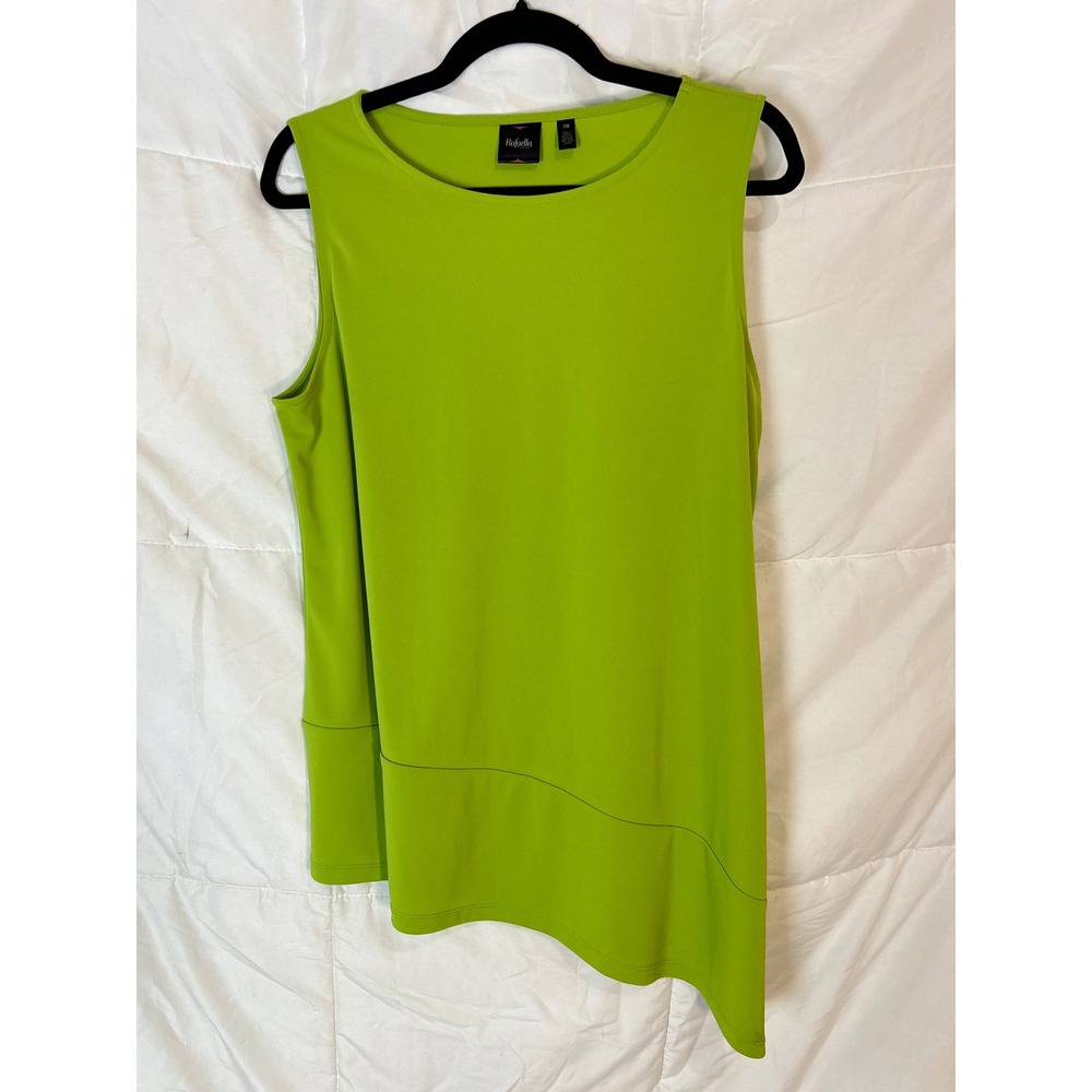 Rafaella Women's PM Green Sleeveless Asymmetrical Tunic Top‎